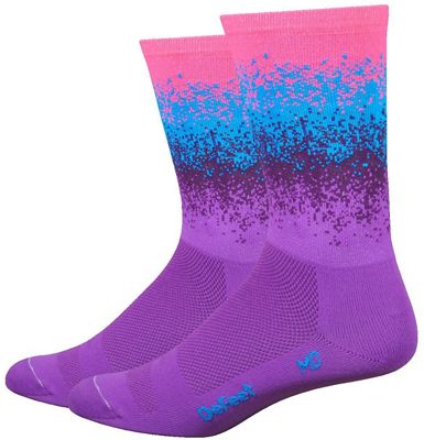 Defeet Aireator 6 Barnstormer Ombre Socks - Pink-Blue-Purple
