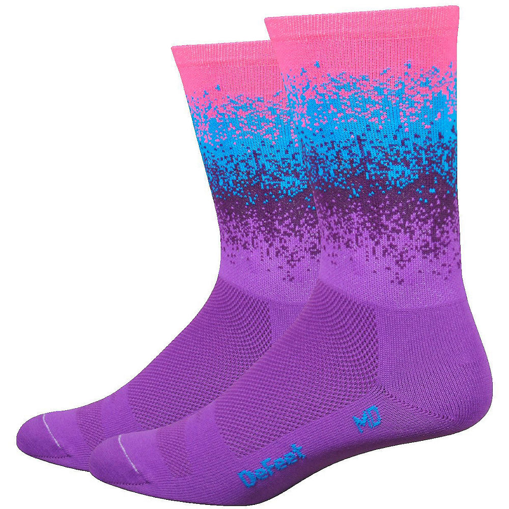 Defeet Aireator 6 Barnstormer Ombre Socks - Pink-Blue-Purple