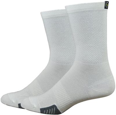 Defeet Cyclismo White Socks with Tab - M}, White