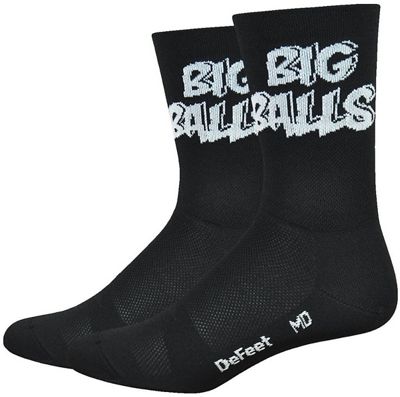 Chaussettes Defeet Aireator Big Balls (5 pouces) - Noir - blanc