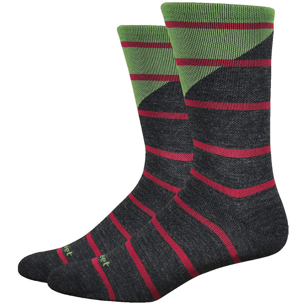 Defeet Mondo Wool 7 Tieon Socks - Charcoal-Green