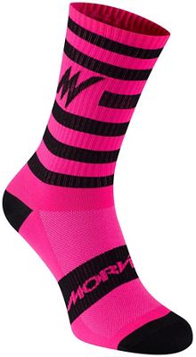 Chaussettes Morvélo Stripe - Fluro Pink - S/M