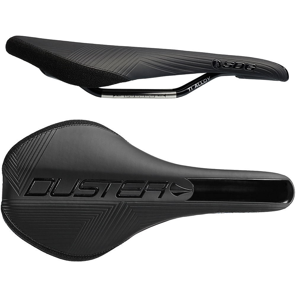 SDG Duster Mtn P Carbon Rail MTB Saddle - Black-Black - 140mm Wide, Black-Black