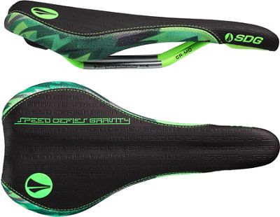 SDG Fly Mtn Cro-Mo Saddle - Noir/Neon Green
