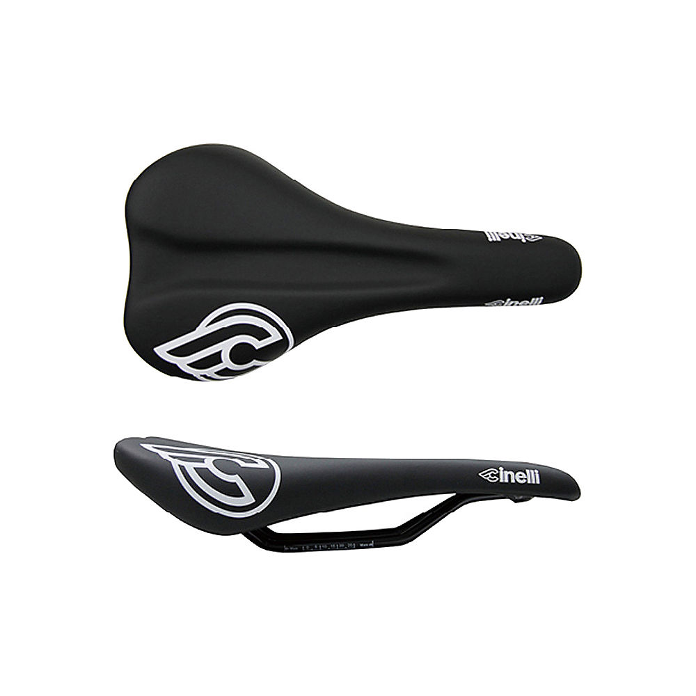 Selle Cinelli Winged - Noir - blanc - 137mm Wide, Noir - blanc