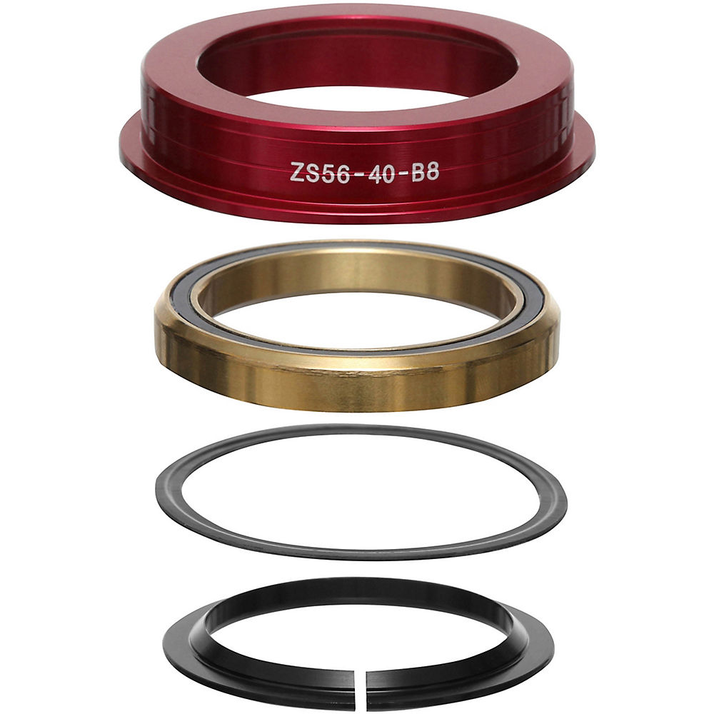 Cuvettes de jeu de direction Nukeproof (inférieures, acier inoxydable recouvert de titane) - Rouge - EX49-40 - B7, Rouge