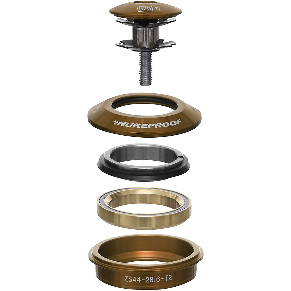 Cuvette de jeu de direction Nukeproof (supérieure, acier inoxydable, recouverte de titane) - Cuivre - ZS44-28.6 - T2, Cuivre