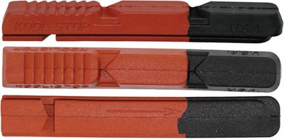 Kool Stop V2 Dual Compound V-Brake Inserts (H12) - Red - Black - Dual Compound}, Red - Black