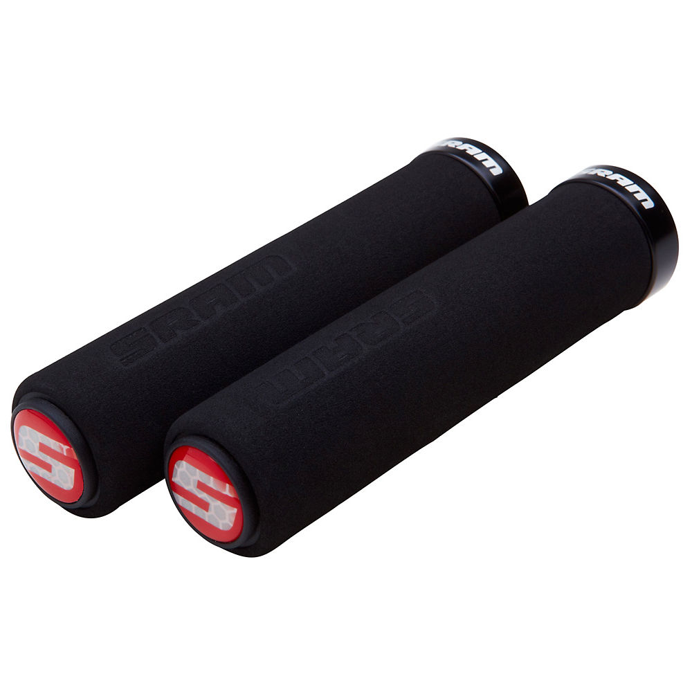 SRAM Locking Foam Grips - Noir/Rouge
