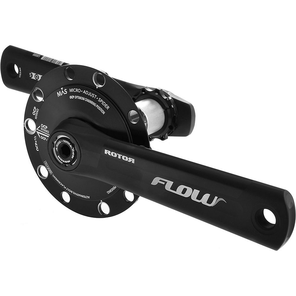 Rotor INpower Flow MAS Power Meter Crankset - Black - 110mm}, Black