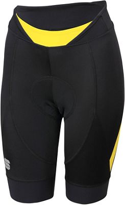 Sportful Women's Neo Shorts - Black-Tweety Yellow