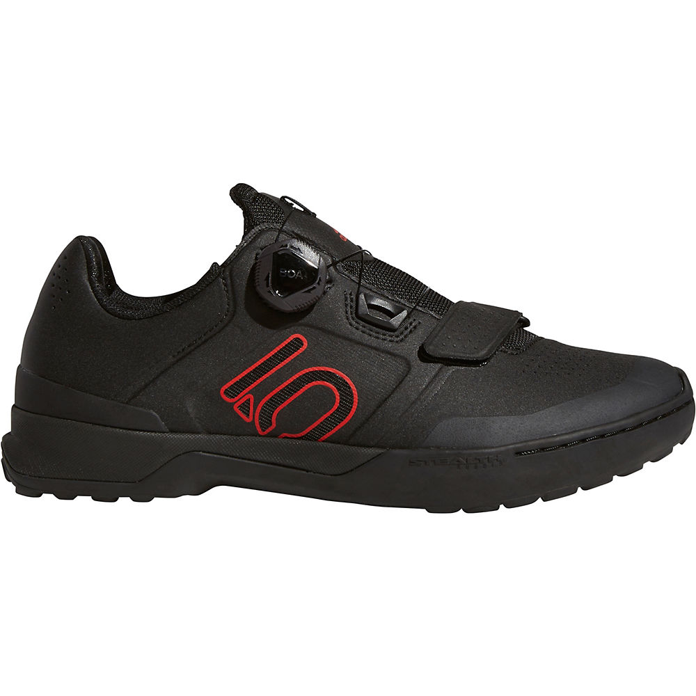 Five Ten Kestrel Pro Boa MTB Shoes - Black-Red-Grey - UK 8}, Black-Red-Grey
