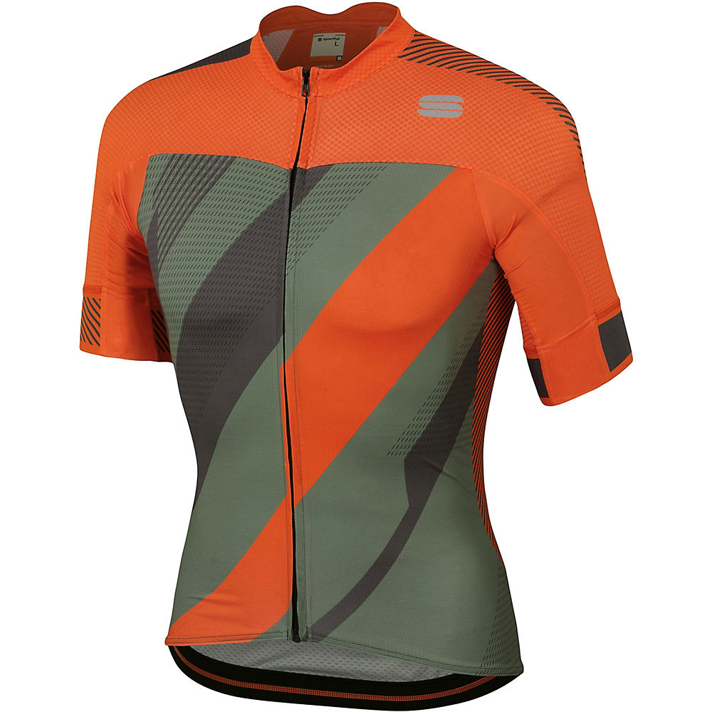 Sportful Bodyfit Pro 2.0 X Jersey - Dry Green-Orangr SDR-Anthracite - M