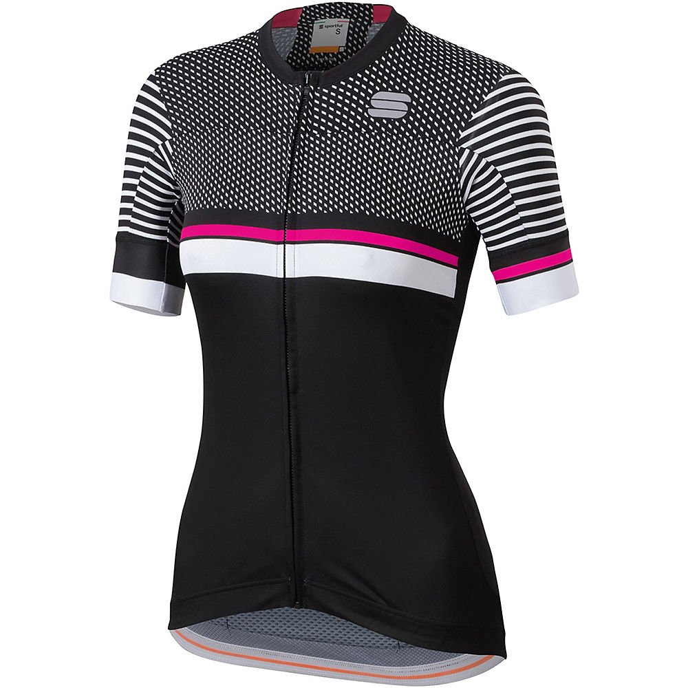 Sportful Women's Diva 2 Jersey - Black-White-Bubble Gum - XXL