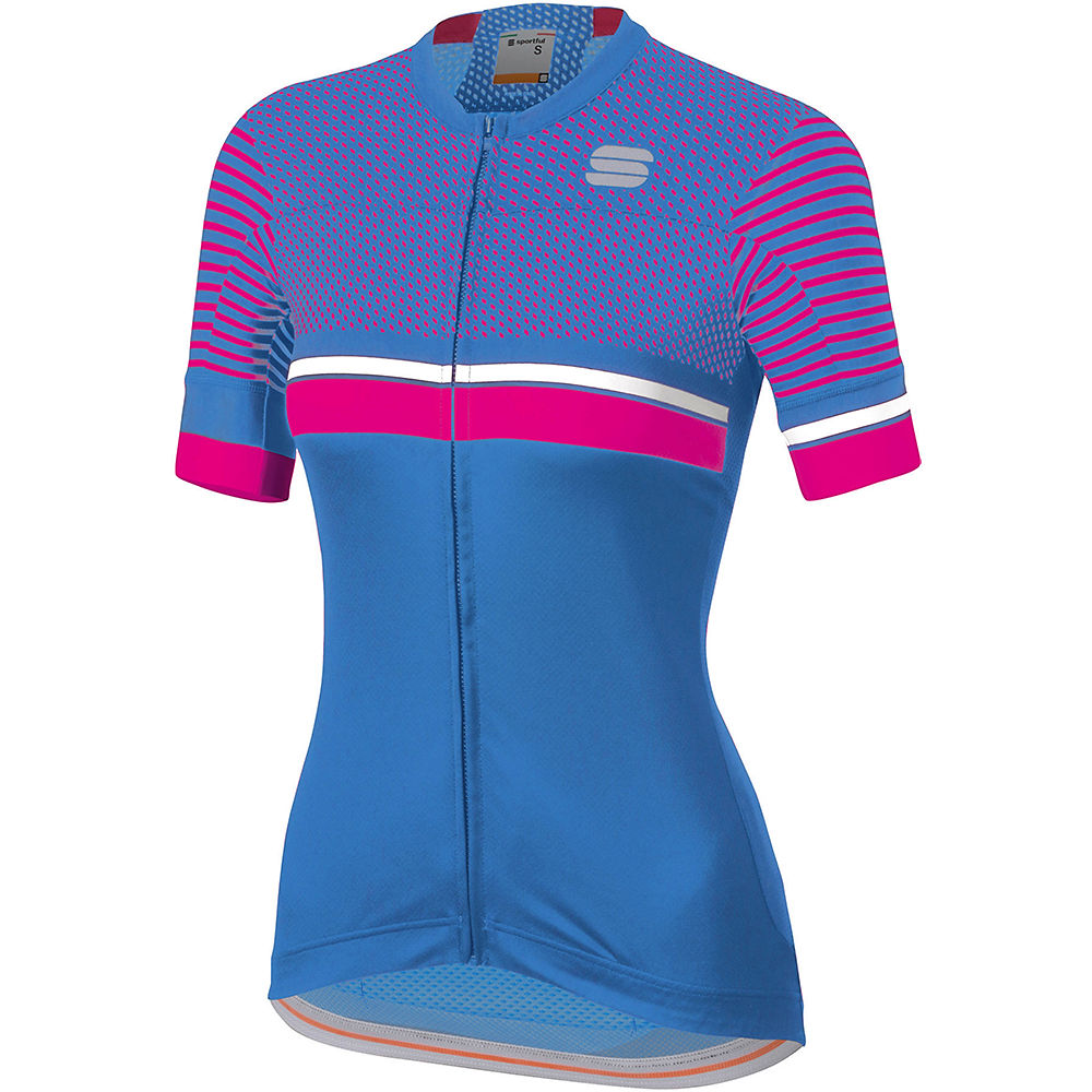Sportful Women's Diva 2 Jersey - PARROT BLUE-BUBBLE GUM-WHITE - XL