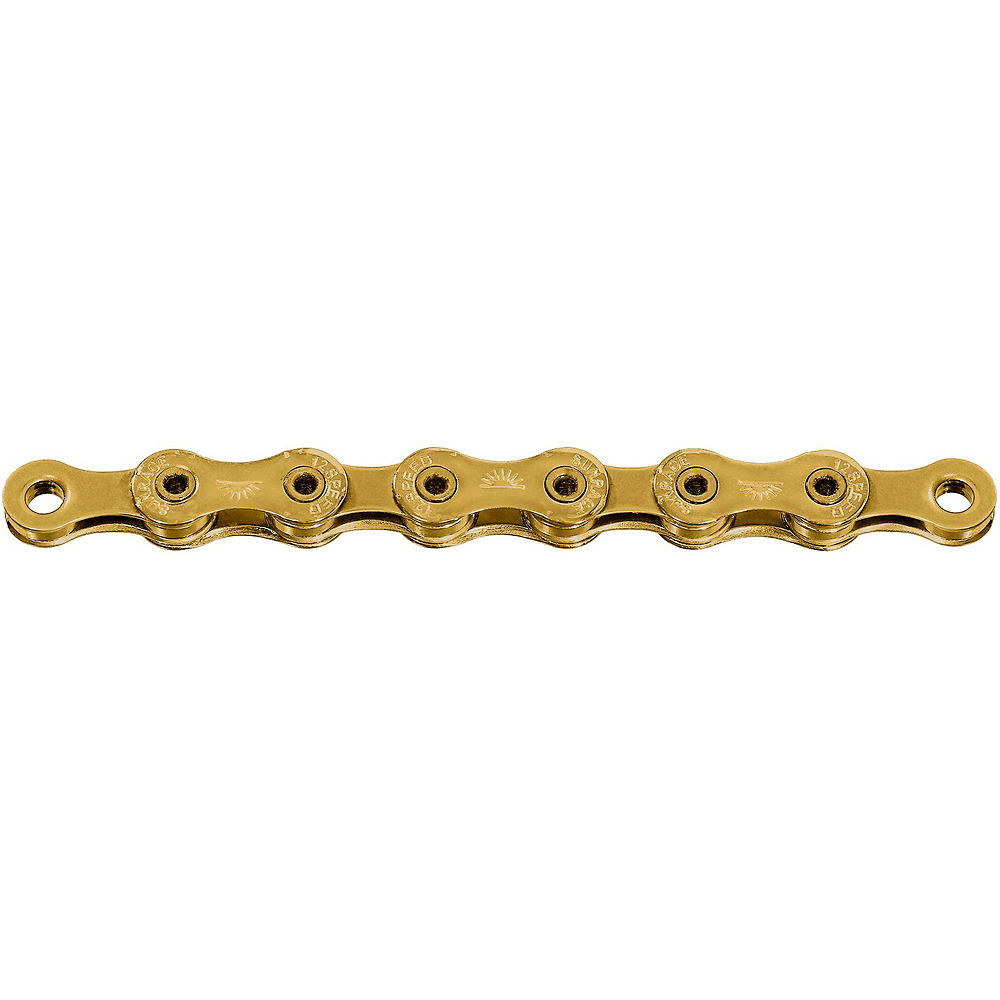 Image of SunRace 12 Speed Hollow Pin Bike Chain - Gold - 110 Links, Gold