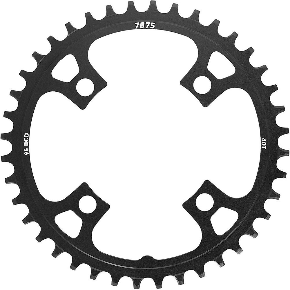 SunRace MX00 Alloy Mountain Bike Chain Ring - Black - 4-Bolt, Black