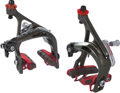 Miche Supertype RS Road Brake Calipers - BLACK-RED - 39-51mm Drop, BLACK-RED