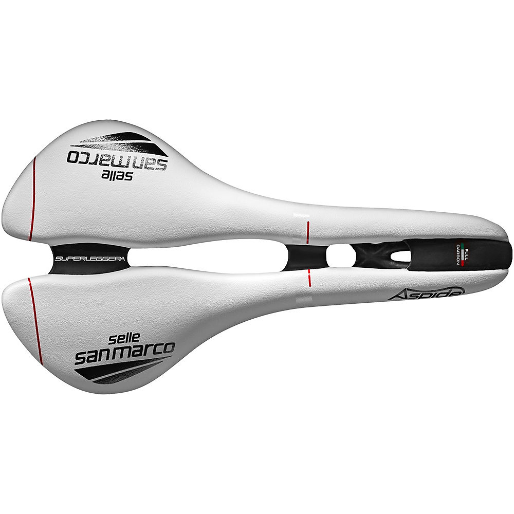 Selle San Marco Aspide Superleggera Saddle - Blanc/Blanc - Narrow - 131mm Wide, Blanc/Blanc