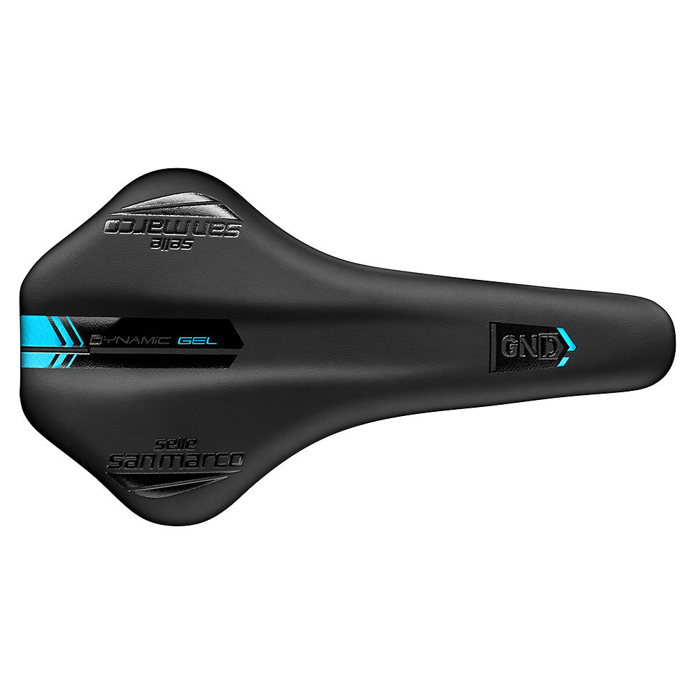 Selle San Marco GND Gel Dynamic MTB Saddle - Noir/Noir - Narrow - 135mm Wide, Noir/Noir