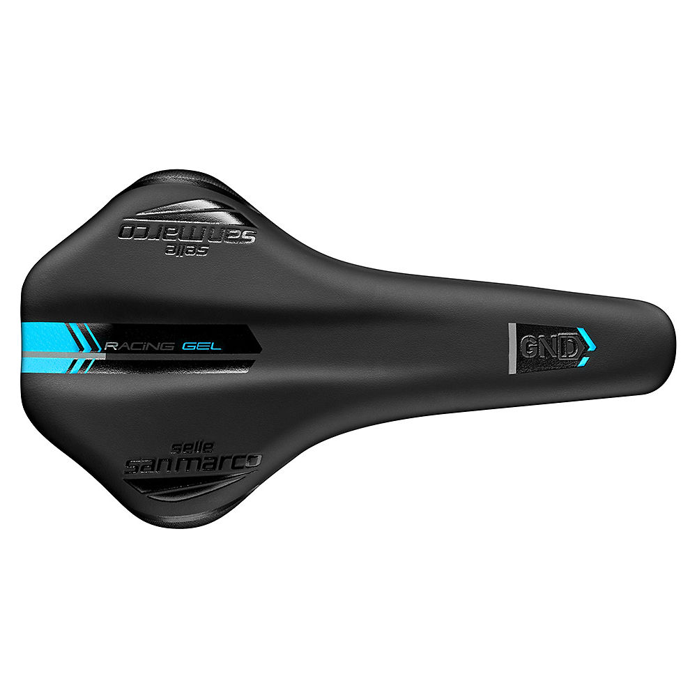 Selle San Marco GND Gel Racing MTB Saddle - Noir/Noir - Wide - 145mm Wide, Noir/Noir