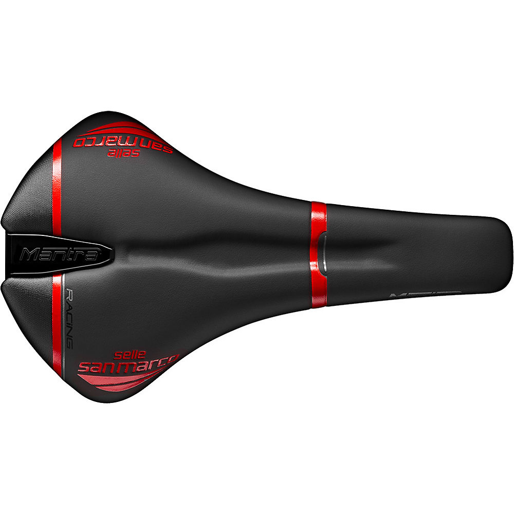 Selle San Marco Mantra Full-Fit Racing Saddle - Noir/Rouge - Wide - 146mm Wide, Noir/Rouge