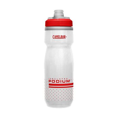 Camelbak Podium Chill 620ml Water Bottle SS19 - Fiery Red-White - 620ml/21oz}, Fiery Red-White