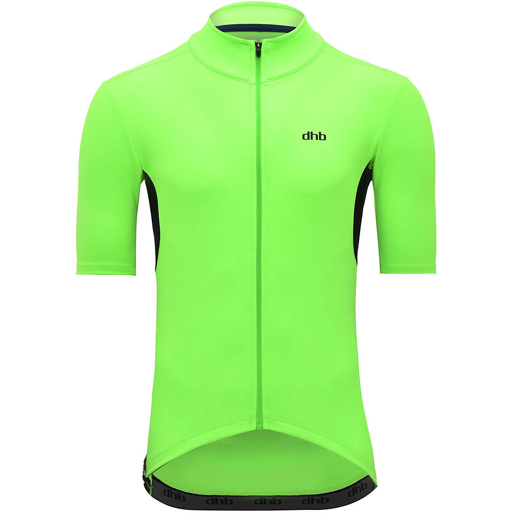 Maillot dhb Aeron Rain Defense (manches courtes) - Fluro Green - XXL, Fluro Green