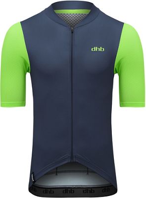 Maillot dhb Aeron Speed (manches courtes) - Bleu marine/Fluro Green - XXL