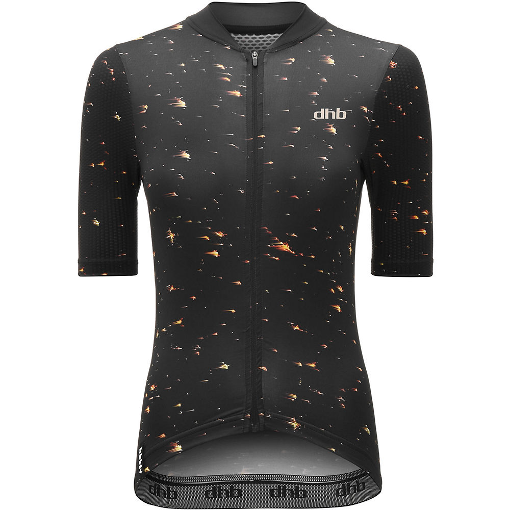 Maillot Femme dhb Aeron Speed Cosmos (manches courtes) - Noir/Or - UK 14, Noir/Or