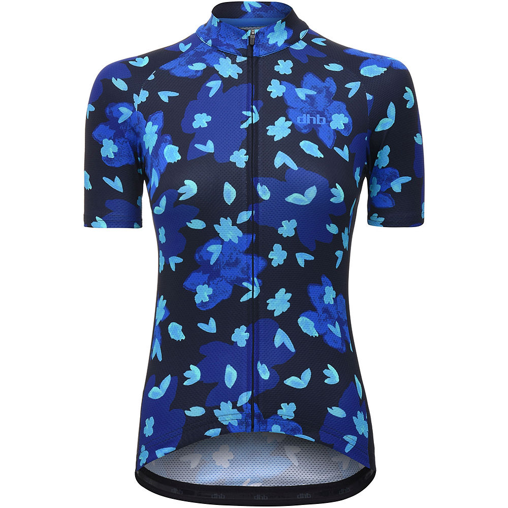 Maillot Femme dhb Blok Indigo (manches courtes) - Noir/Bleu - UK 8