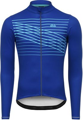 dhb Classic Long Sleeve Jersey - ZIGZAG  - Blu, Blu