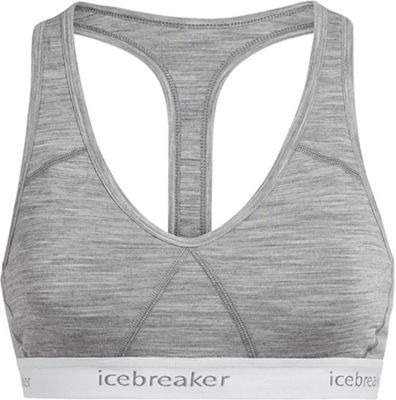 Icebreaker Women's Sprite Merino Racerback Bra SS18 - Metro Heather - L}, Metro Heather