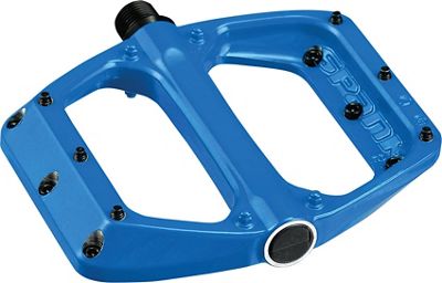 Spank SPOON DC Flat Mountain Bike Pedals - Bright Blue, Bright Blue
