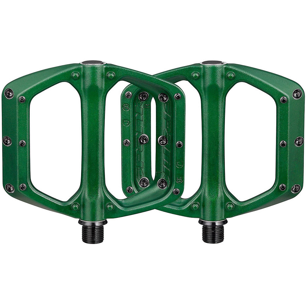 Spank SPOON DC Flat Mountain Bike Pedals - Green, Green