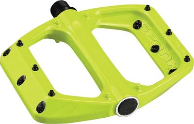 Spank SPOON DC Flat Mountain Bike Pedals - Lime Green, Lime Green