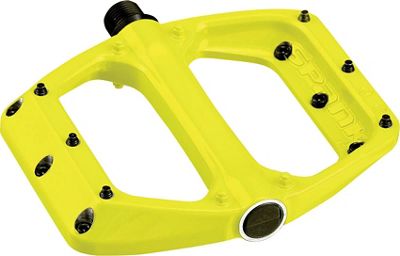 Spank SPOON DC Flat Mountain Bike Pedals - Yellow, Yellow