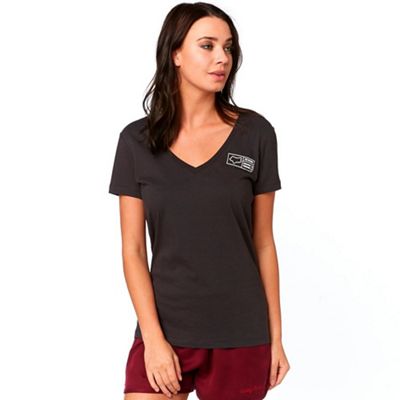 Fox Racing Women's Tracker V-Neck Tee 2019 - Black Vintage - XS, Black Vintage