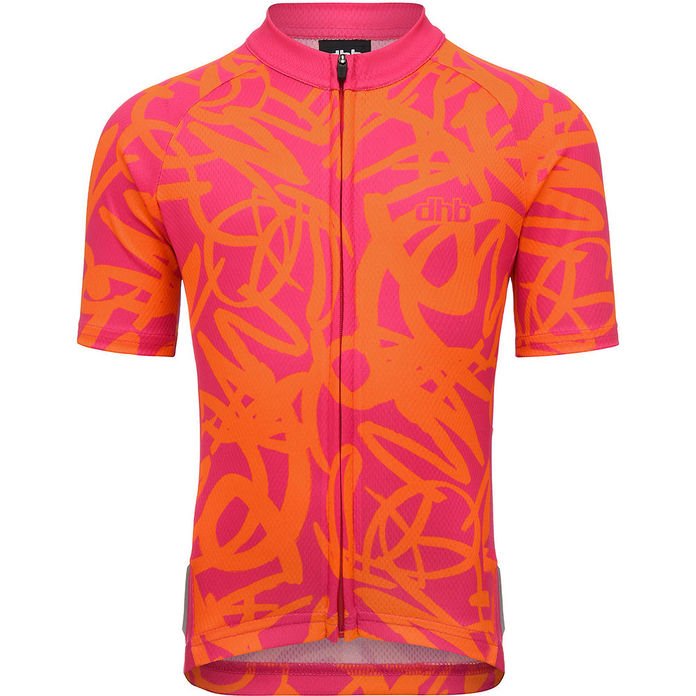 Maillot Enfant dhb Graffiti (manches courtes) - Rose/Orange - 6-7 Years