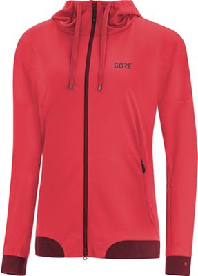 Gore Wear C5 Women's GWS Trail Hooded Jacket - Hibiscus Pink-Chestnut Red