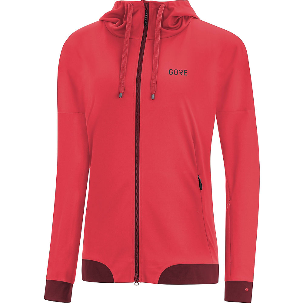 Gore Wear C5 Women's GWS Trail Hooded Jacket - Hibiscus Pink-Chestnut Red