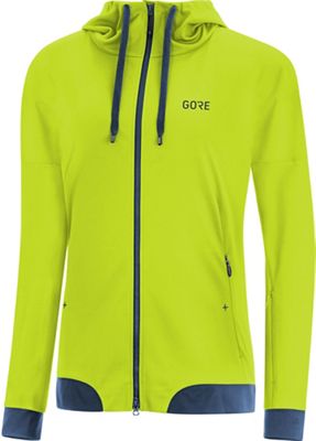 Gore Wear C5 Women's GWS Trail Hooded Jacket - citrus green-deep water blue