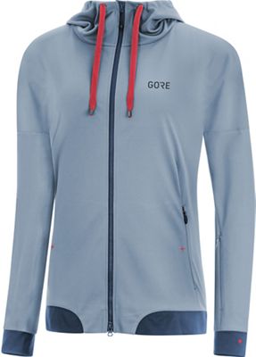 Gore Wear C5 Women's GWS Trail Hooded Jacket - cloudy blue-deep water blue - XS