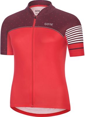 Gore Wear C5 Women's Jersey - Hibiscus Pink-Chestnut Red - XS, Hibiscus Pink-Chestnut Red