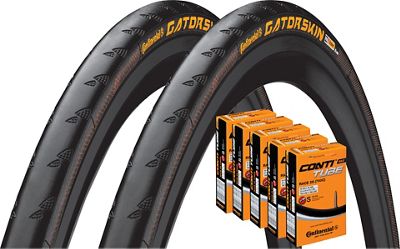 Pneus Continental Gatorskin (lot de 2, 28 c, avec 5 chambres à air) - Noir - 700c