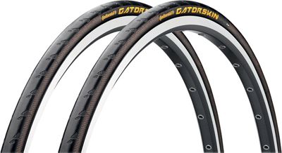 Pneu de route Continental GatorSkin (tringle métallique, 25c, paire) - Noir - 700c