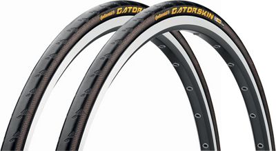 Pneu de route Continental GatorSkin (tringle métallique, 23c, lot de 2) - Noir - 700c