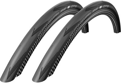 Schwalbe One V-Guard Folding Tyres 25c - Pair - Noir - 700c