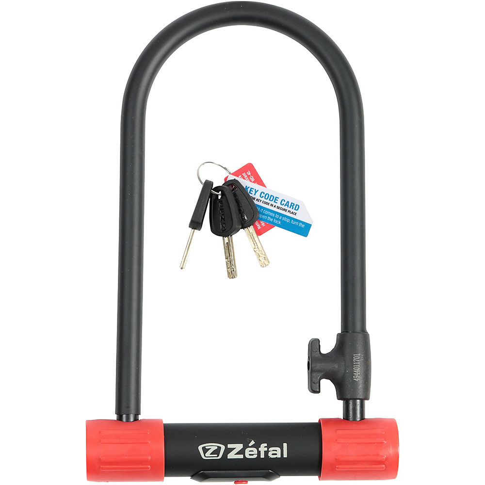 Zefal K-Traz U13 U-Lock - Noir- Rouge - Sold Secure Silver Rated, Noir- Rouge