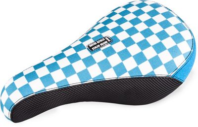 Stolen FastTimes XL Checkered Pivotal BMX Seat - Blue, Blue